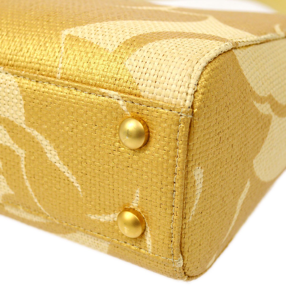 CHANEL 2003-2004 Beige Straw Shoulder Bag 39754