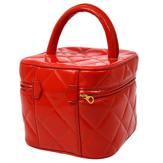 CHANEL 1995 Red Patent Leather Handbag 35526
