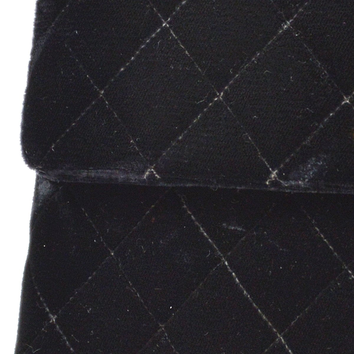 CHANEL 1996-1997 Black Velvet Quilted Kelly 25 10343