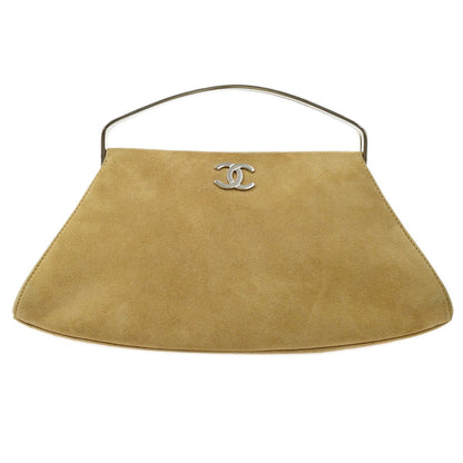 CHANEL 1997-1999 Beige Suede Evening Bag 80556
