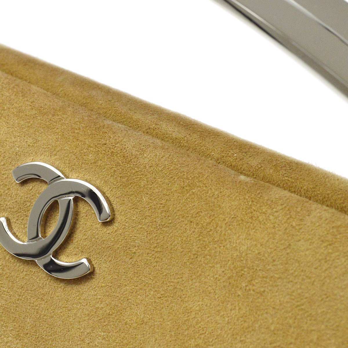 CHANEL 1997-1999 Beige Suede Evening Bag 80556