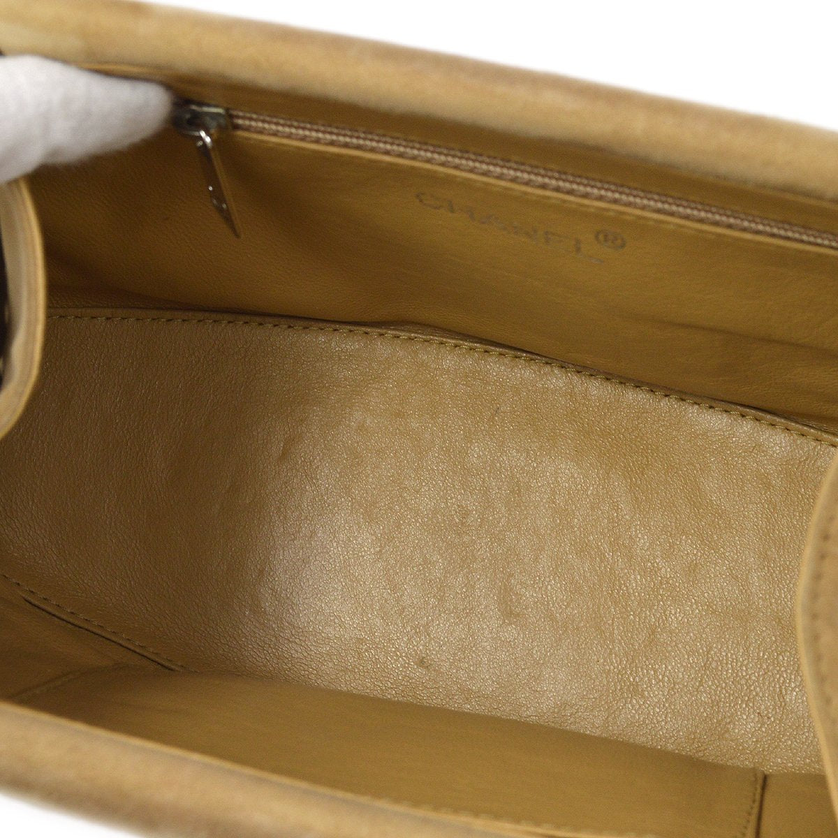 CHANEL 1997-1999 Beige Suede Evening Bag 80556