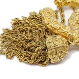 CHANEL 1993 CC Logos Fringe Brooch Gold 93A 81314