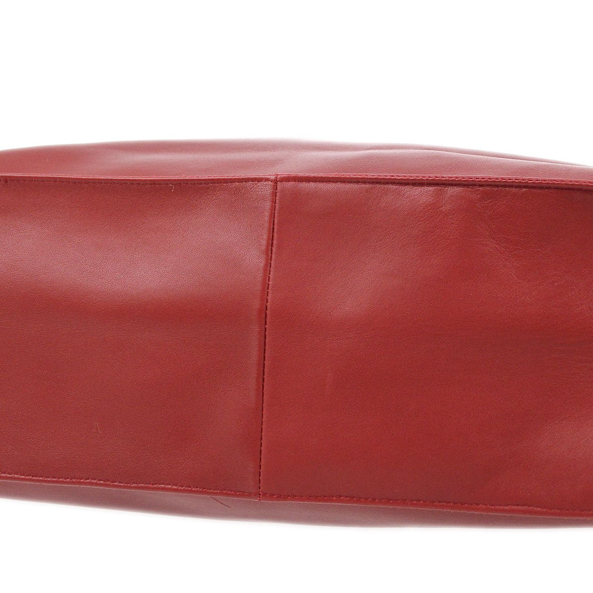 CHANEL 1991-1994 Red Lambskin XL Chain Tote Bag 91473