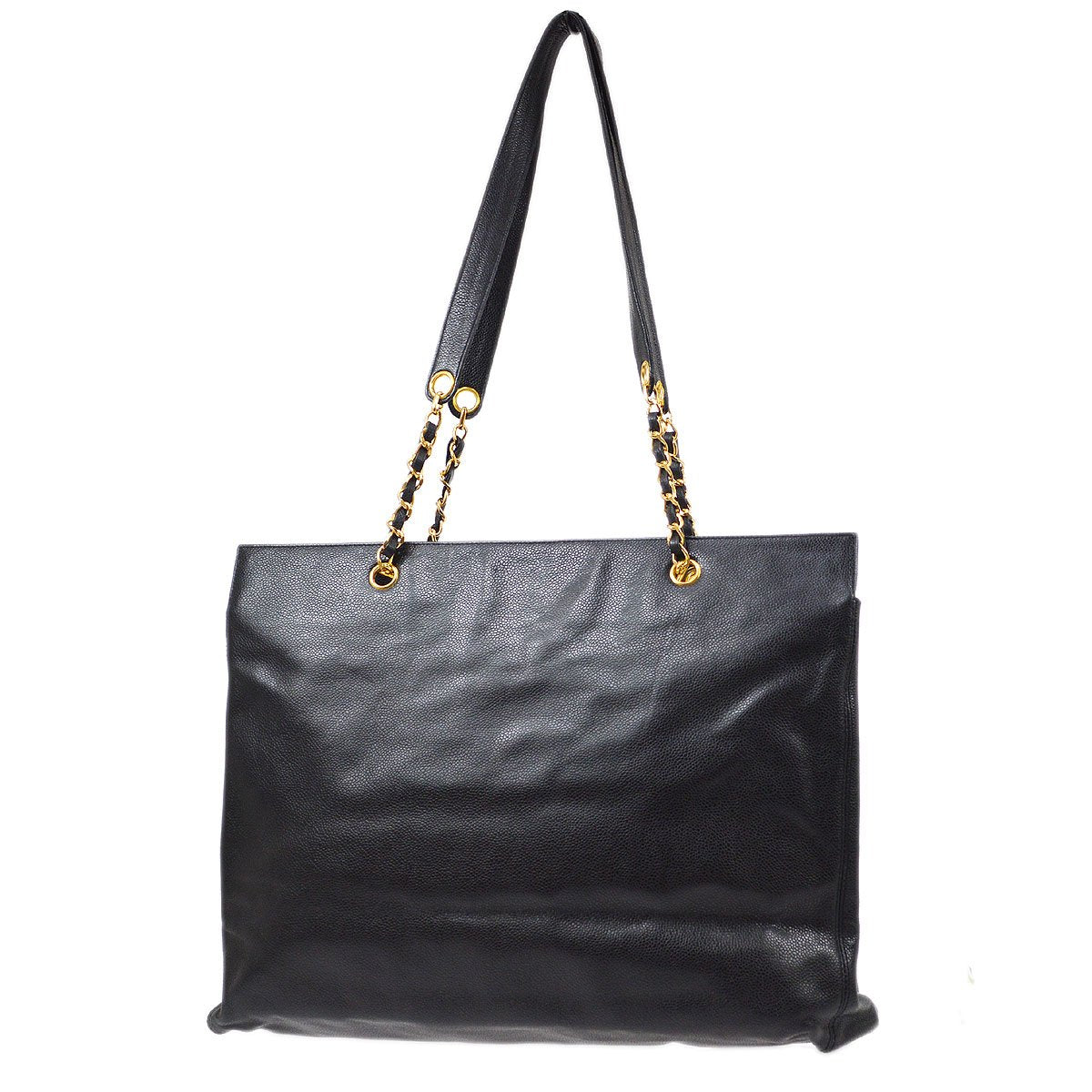 CHANEL 1996-1997 Black Caviar Tote XL 70881