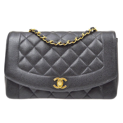 CHANEL 1994-1996 Black Caviar Diana Medium 71385