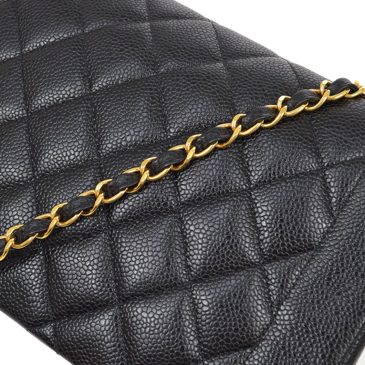 CHANEL 1994-1996 Black Caviar Diana Medium 71385