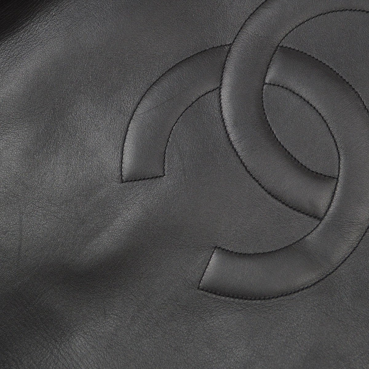 CHANEL 1994-1996 Black Lambskin XL Tote Bag 71208