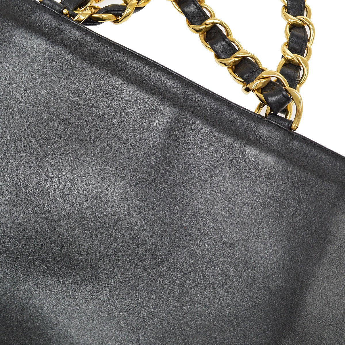 CHANEL 1994-1996 Black Lambskin XL Tote Bag 71208