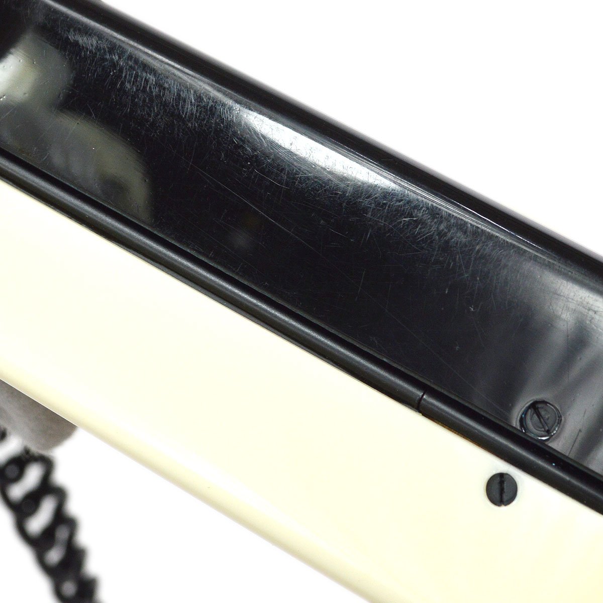 CHANEL 2000-2001 Chain Shoulder Bag Black White Plastic 82458