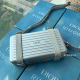RIMOWA 20 CASE BAG IN GREY ALUMINUM MAGNESIUM Amelia