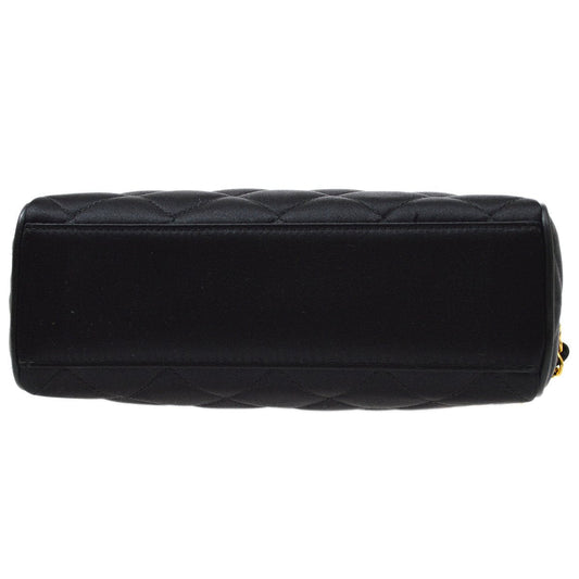 CHANEL 1994-1996 Black Satin Diamond Camera Bag Mini 82564