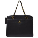 CHANEL 1997-1999 Chain Hand Bag Black 82578