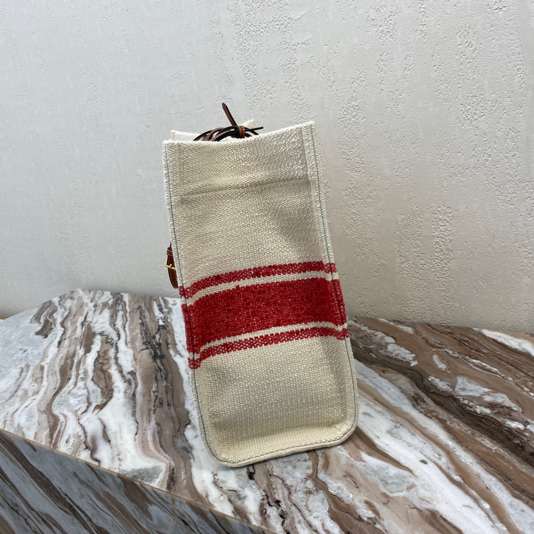 CANVAS TOTE 43 WHITE/RED DENIM Amelia Amelia