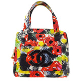 CHANEL 1997 watercolour floral printed Handbag 72110