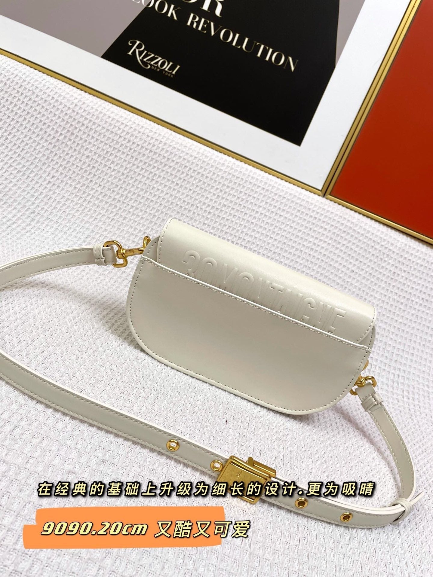 MINI BOAmeliaY EAST-WEST 20 BAG IN WHITE CALFSKIN