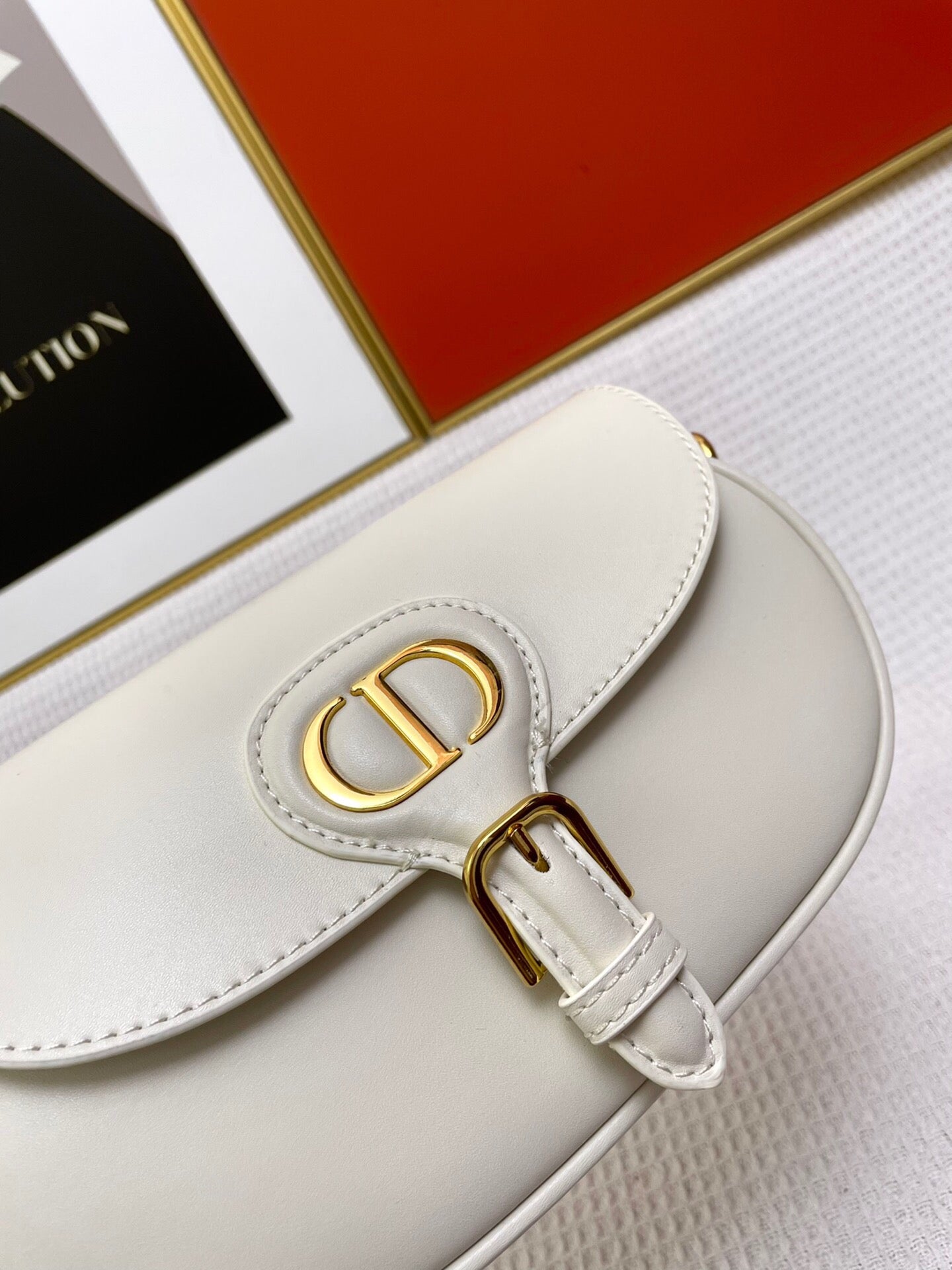 MINI BOAmeliaY EAST-WEST 20 BAG IN WHITE CALFSKIN