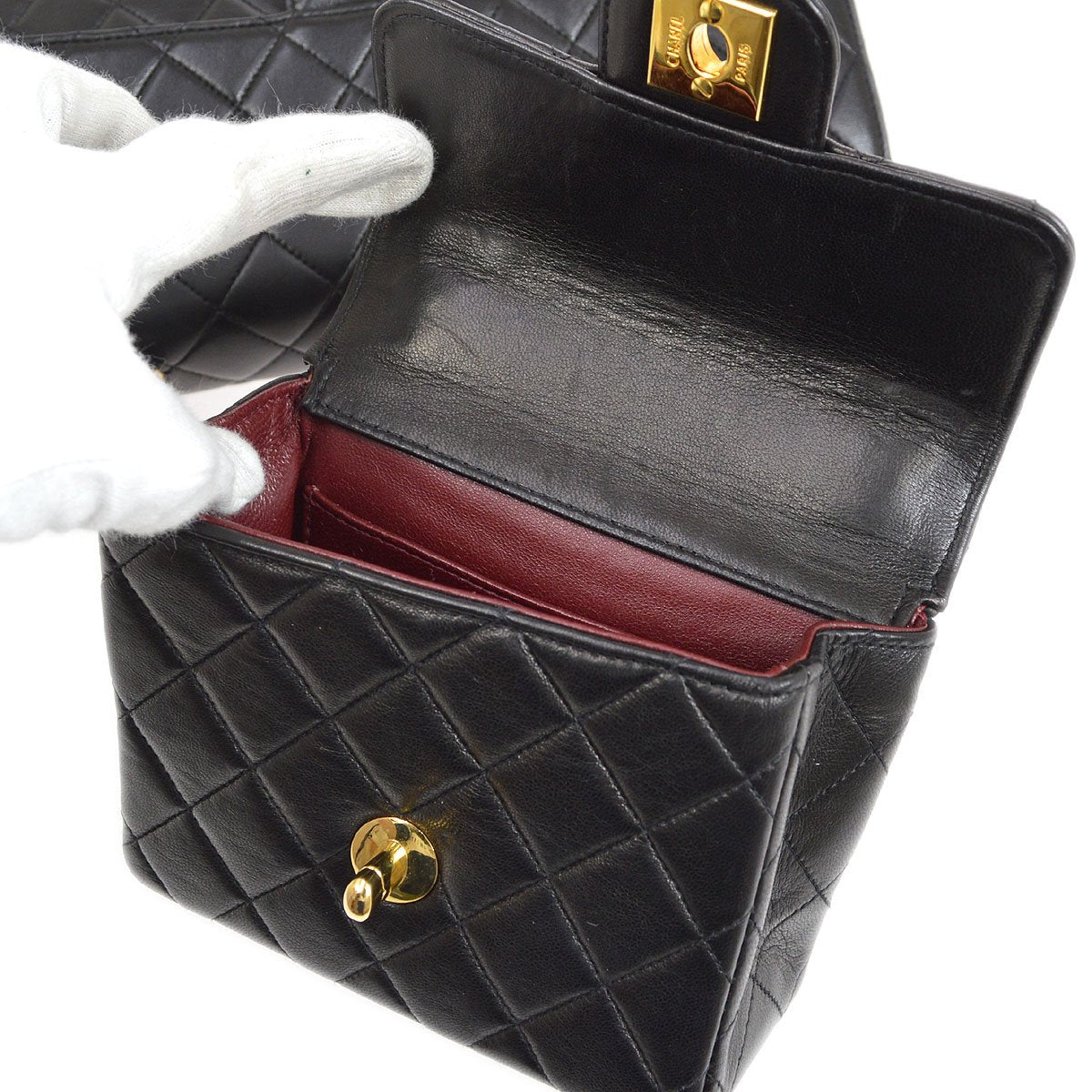 CHANEL Classic Single Flap Handbags Set Black Lambskin 10108