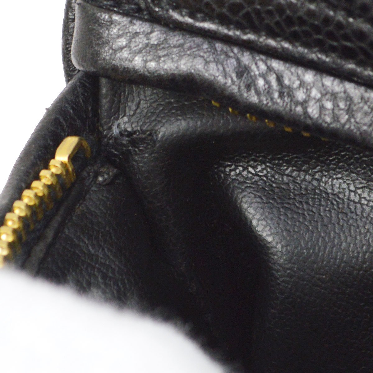 CHANEL 1996-1997 Chain Backpack Black Caviar Skin 42408