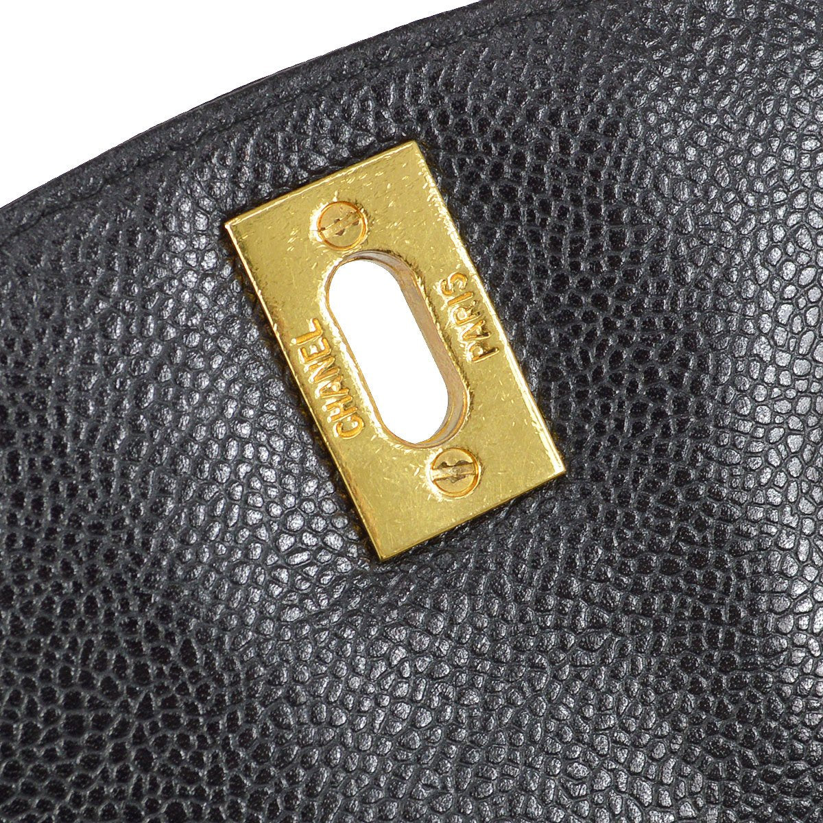 CHANEL 1996-1997 Chain Backpack Black Caviar Skin 42408