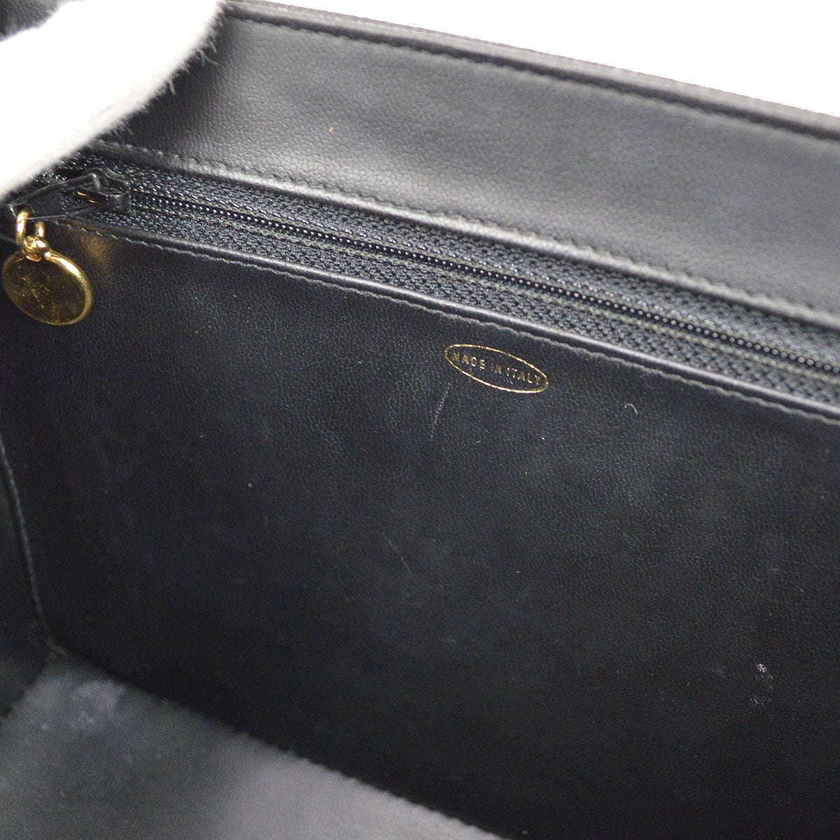 CHANEL 1994-1996 Circled CC Vanity Handbag Black Caviar 01531