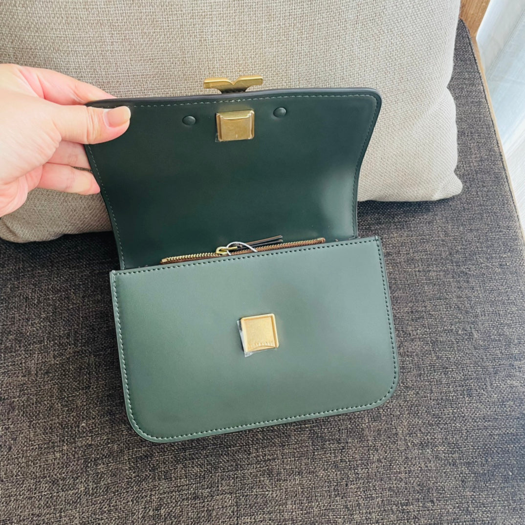 TRIPHOME BOX 18 CALFSKIN SEA GREEN Amelia
