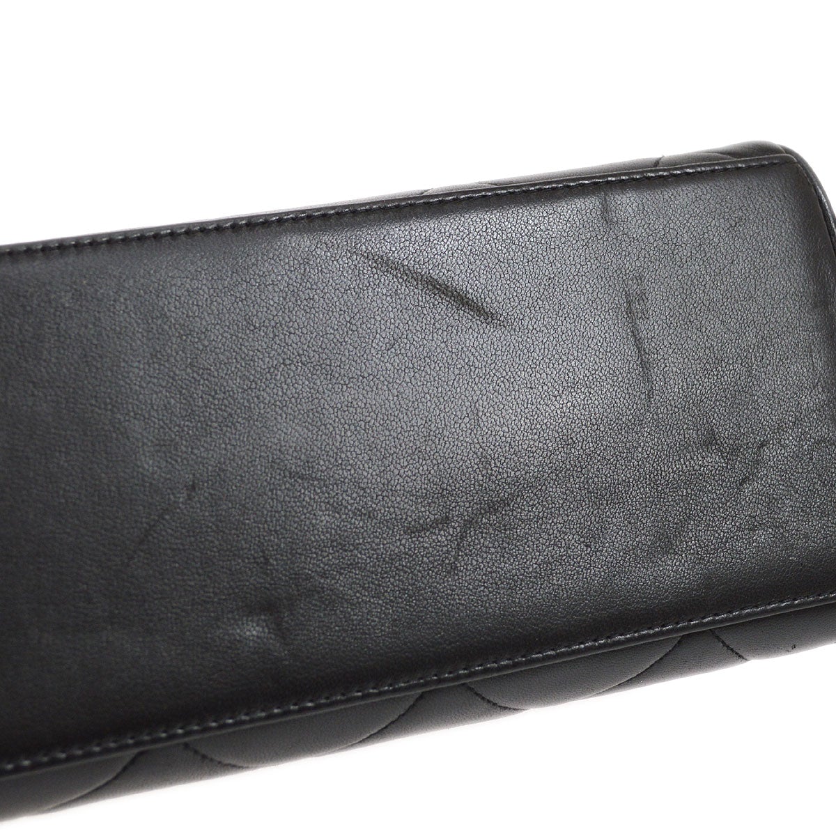 CHANEL Chain Hand Bag Black Lambskin 43277
