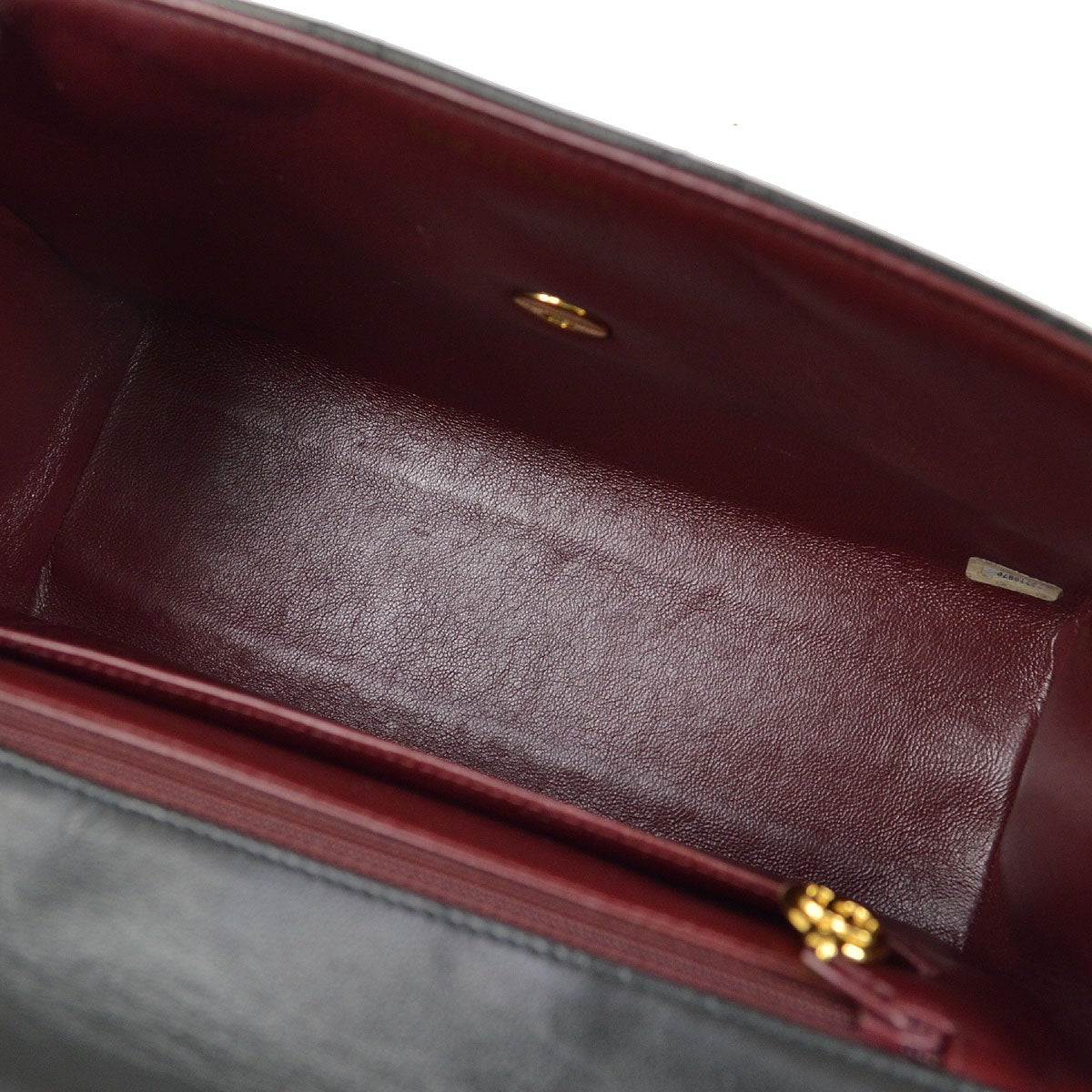 CHANEL Chain Hand Bag Black Lambskin 43277