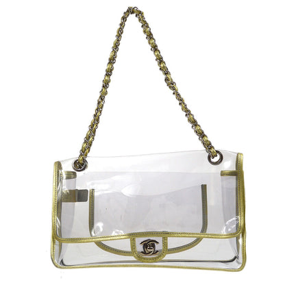 CHANEL 2006-2008 PVC Classic Single Flap Bag Large