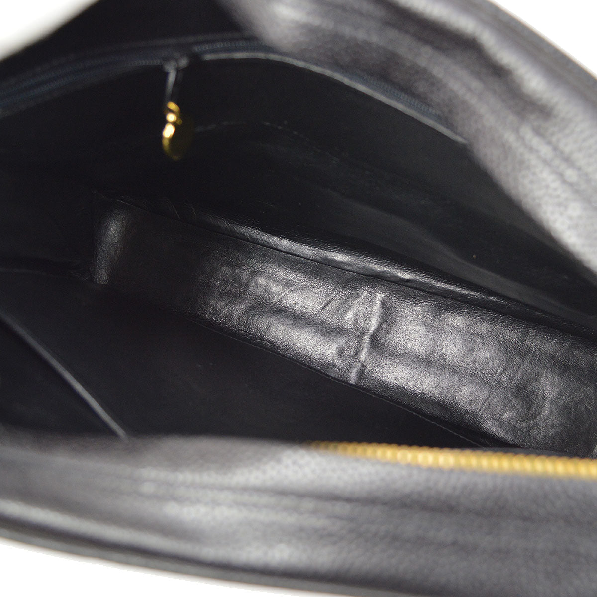 CHANEL 1994-1996 Black Caviar Vertical Pocket Camera Bag Jumbo 43917