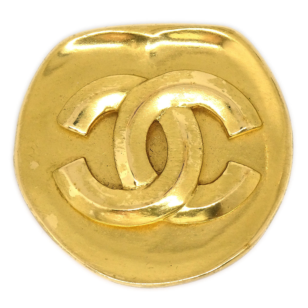 CHANEL 1996 CC Brooch Pin Gold 03522
