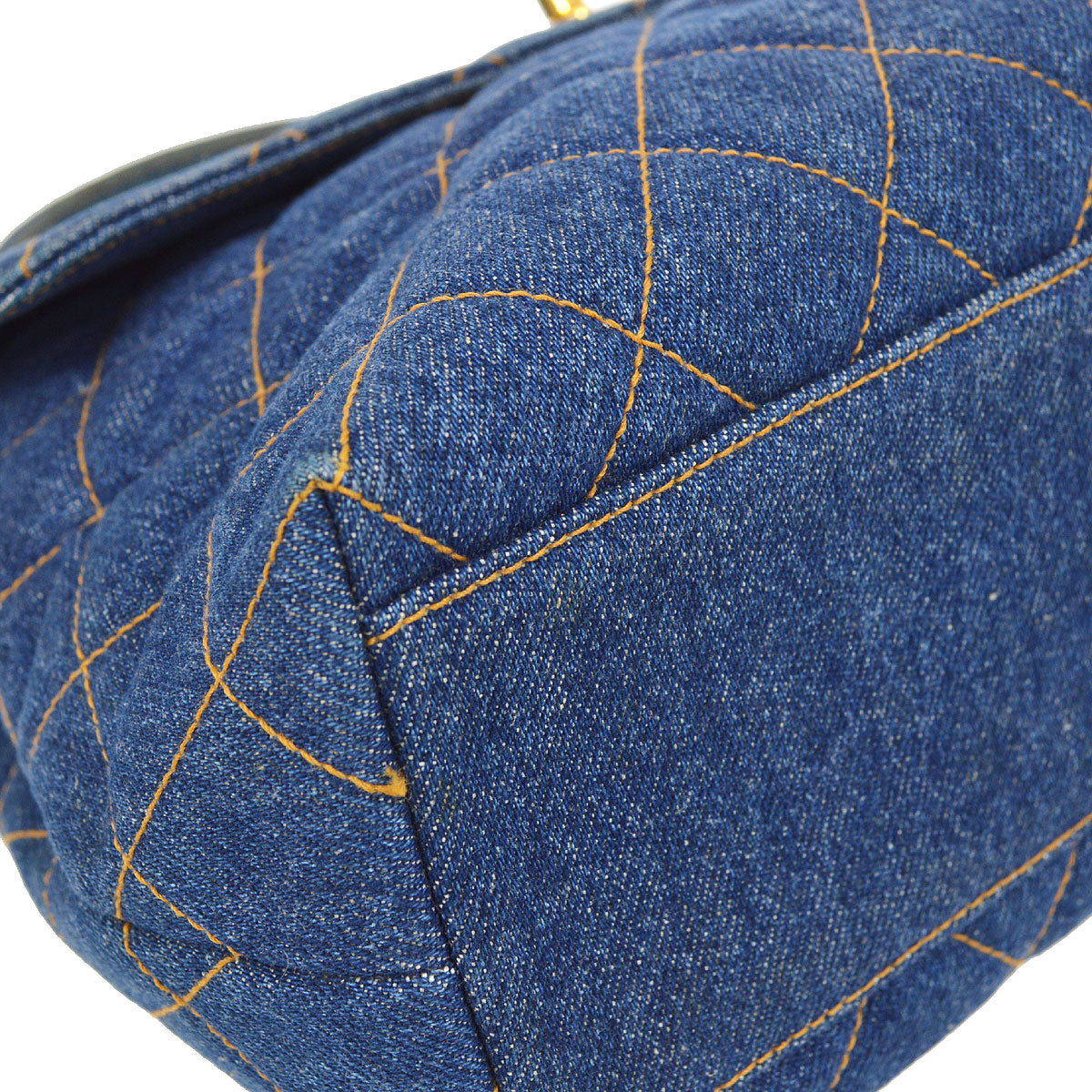 CHANEL 1996-1997 Denim Quilted Kelly 30 22857