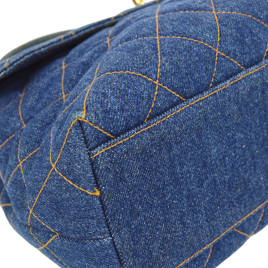 CHANEL 1996-1997 Denim Quilted Kelly 30 22857