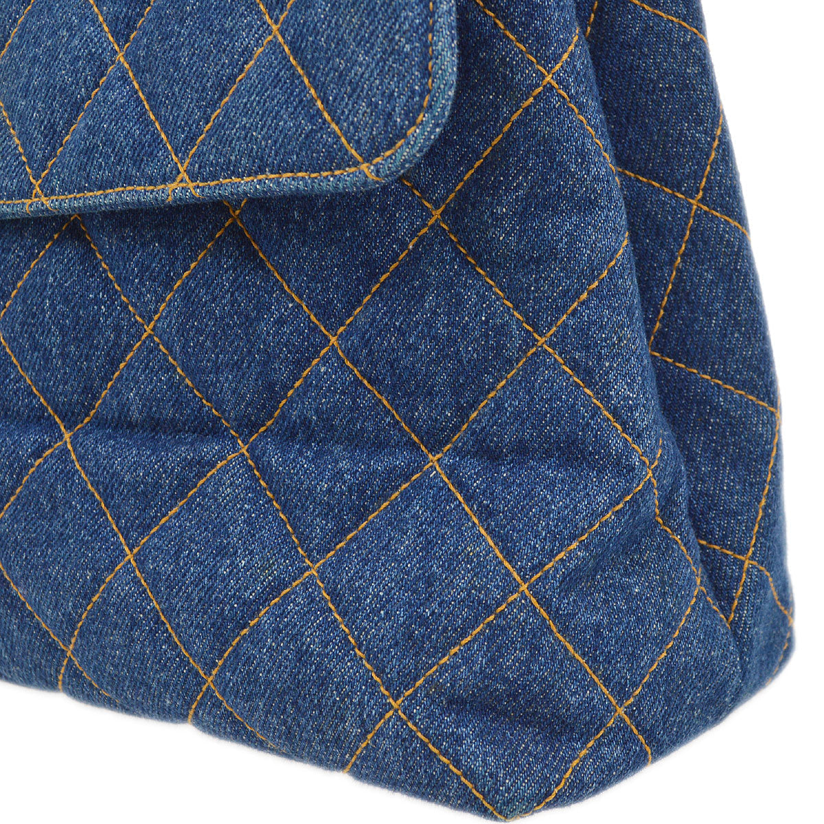 CHANEL 1996-1997 Denim Quilted Kelly 30 22857