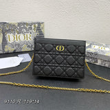 CARO POUCH 19 BAG IN BLACK CALFSKIN