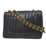 CHANEL 1991-1994 Vertical Classic Flap Jumbo Black Caviar