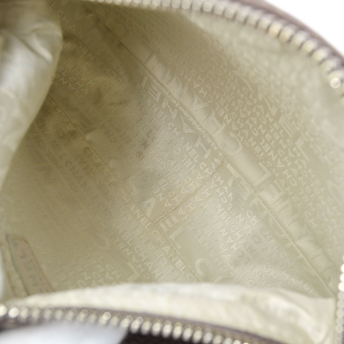 CHANEL 2003-2004 Brown Caviar Embossed Logo Shoulder Bag 02280