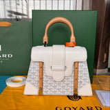 SAÏGON PM BAG 28 IN WHITE GOYARDINE CANVAS AND CALFSKIN Amelia Bags
