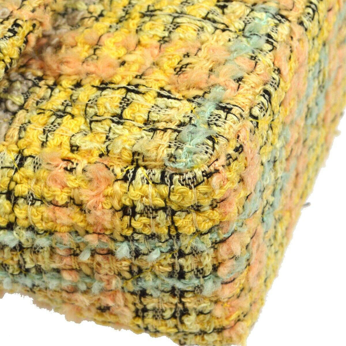 CHANEL 1994 Yellow Tweed Handbag Set AK31944b