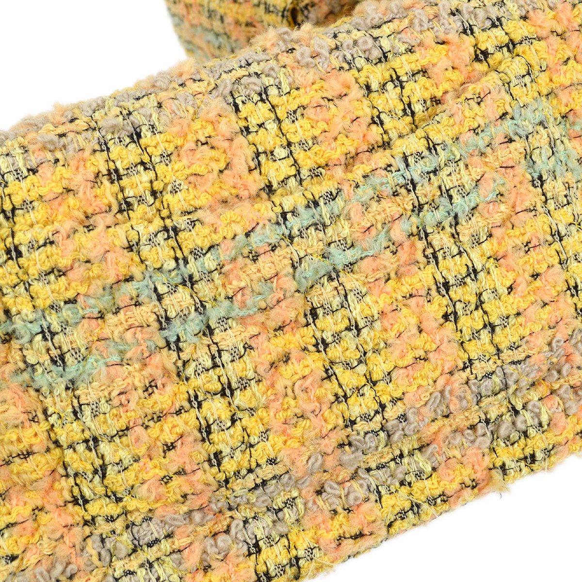 CHANEL 1994 Yellow Tweed Handbag Set AK31944b
