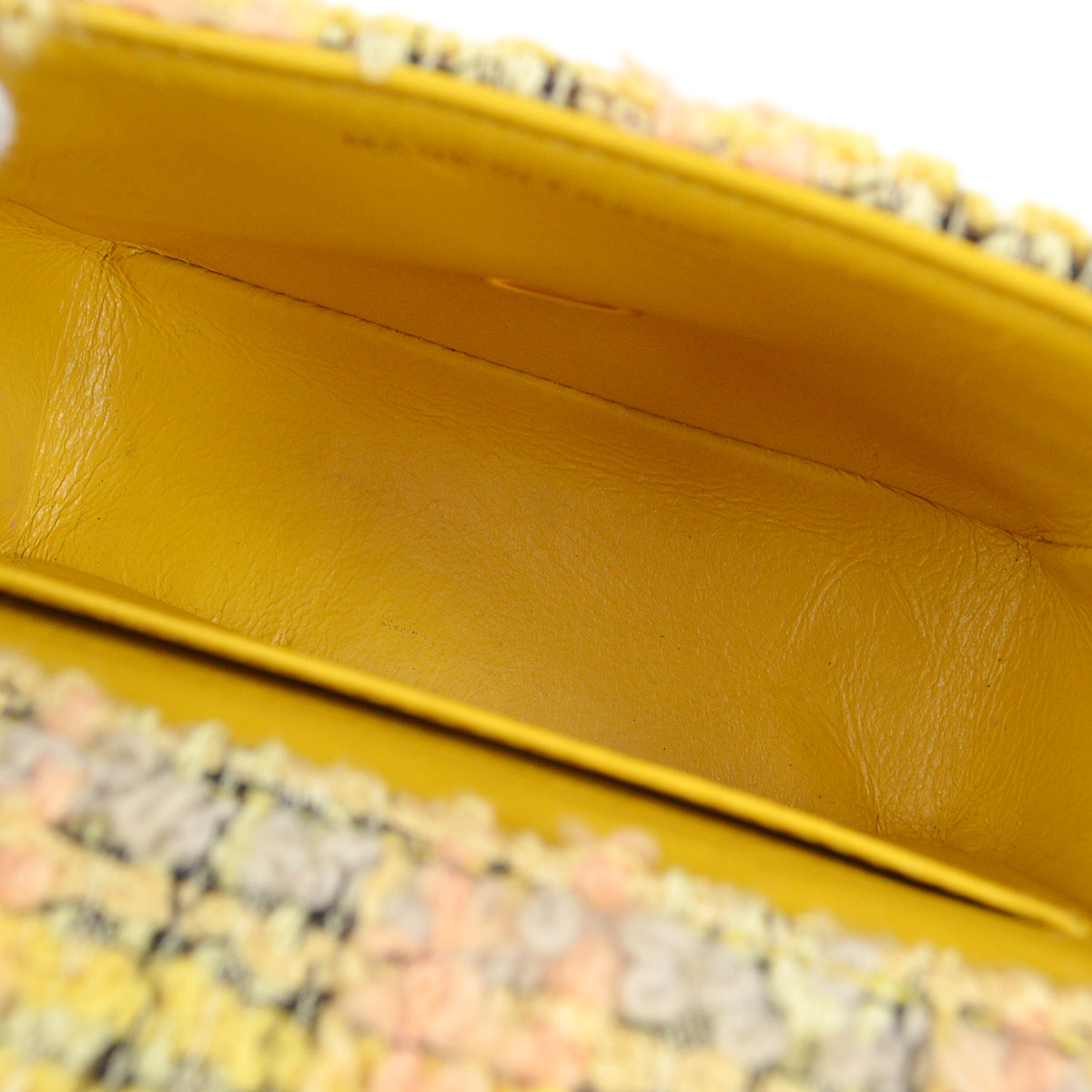 CHANEL 1994 Yellow Tweed Handbag Set AK31944b