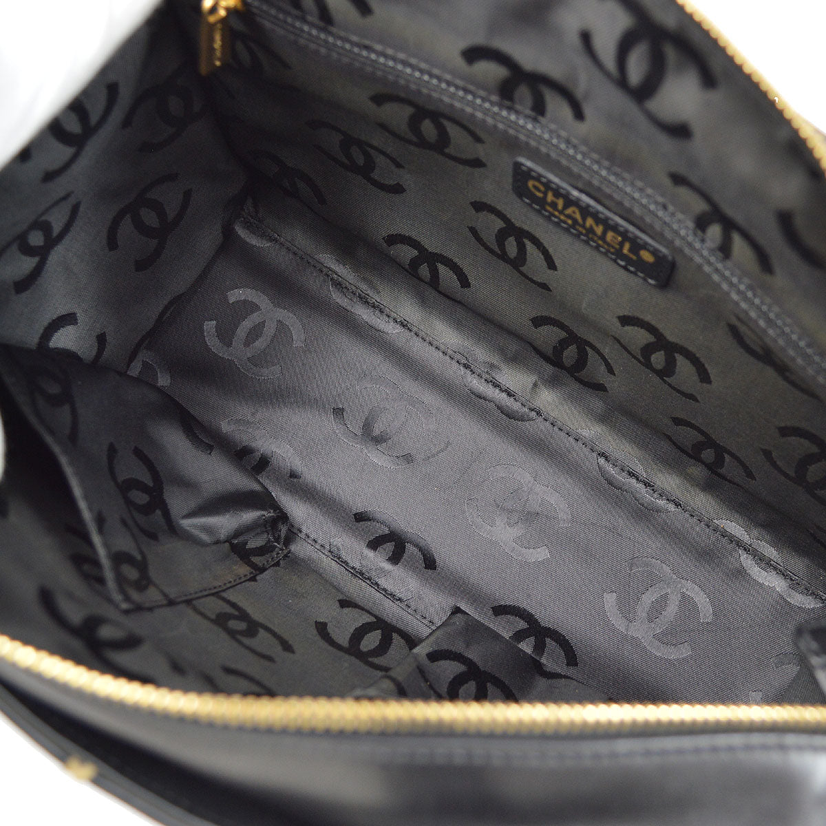CHANEL 2004 Black Calfskin Wild Stitch Handbag 64009