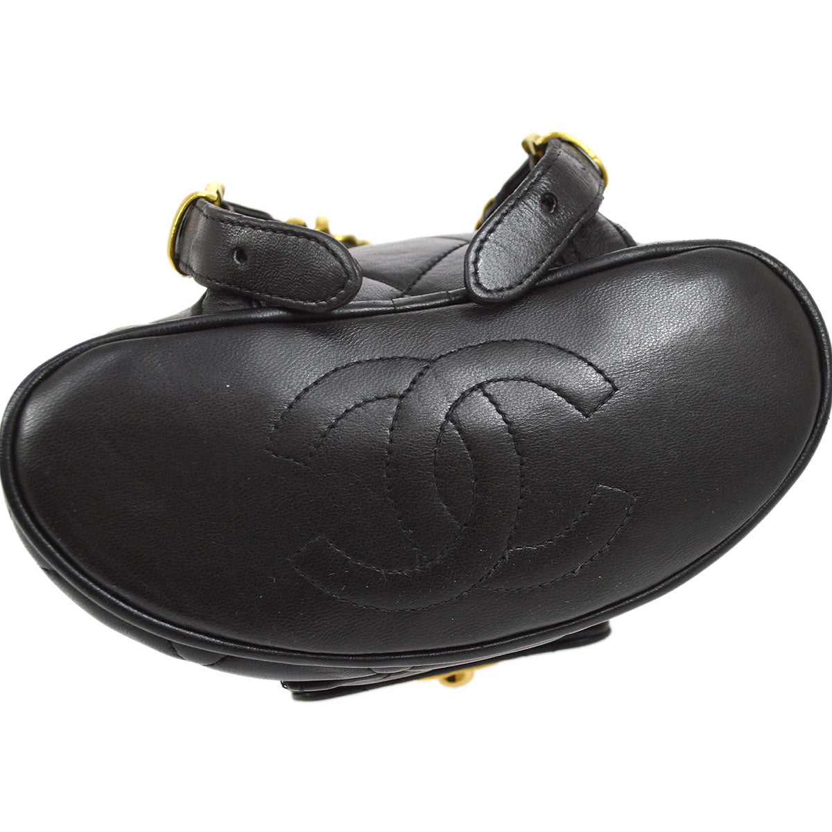 CHANEL Black Lambskin DUMA Backpack Small 84461