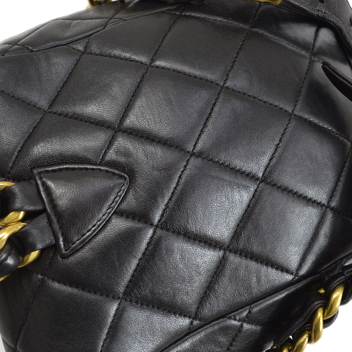 CHANEL Black Lambskin DUMA Backpack Small 84461