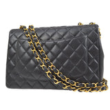 CHANEL 2000-2001 Classic Flap Jumbo Black Caviar