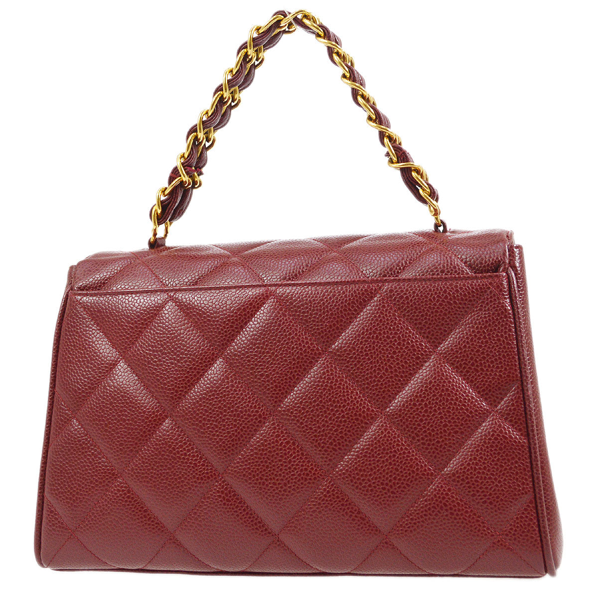 CHANEL Chain Handbag Bordeaux Caviar 64353
