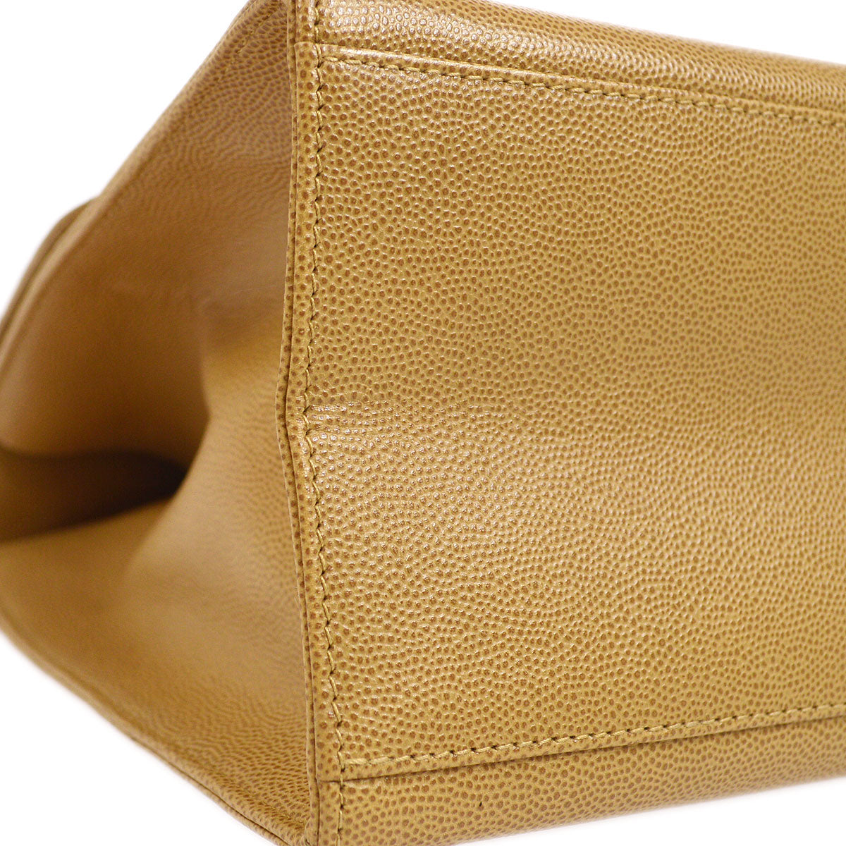 CHANEL 1999 Beige Caviar Trapezoid Shoulder Bag 85359