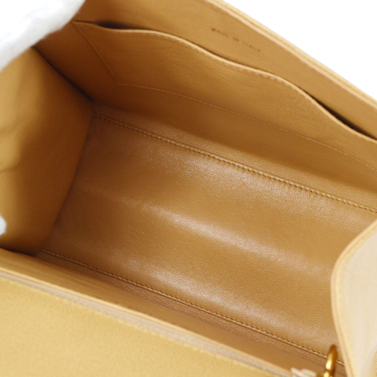 CHANEL 1999 Beige Caviar Trapezoid Shoulder Bag 85359