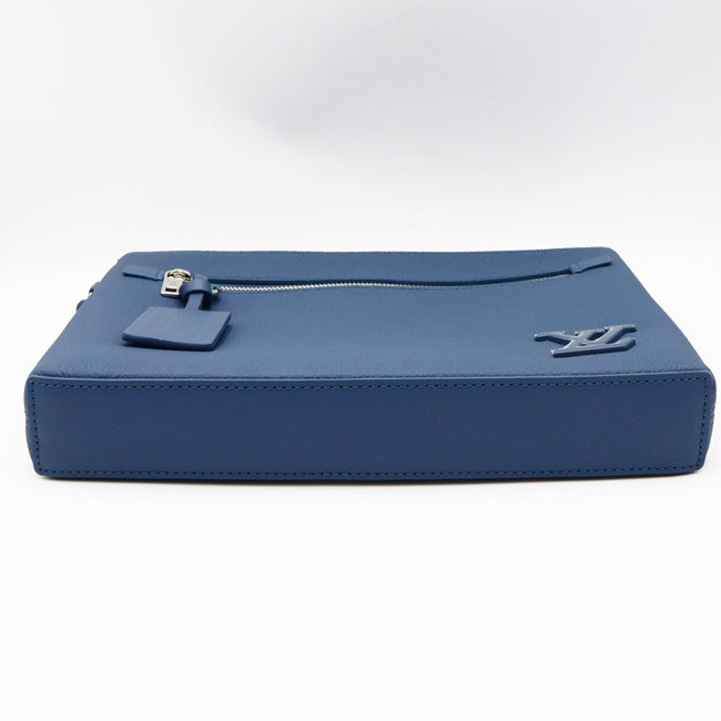 Louis Vuitton Pochette Ipad Bag Blue Leather