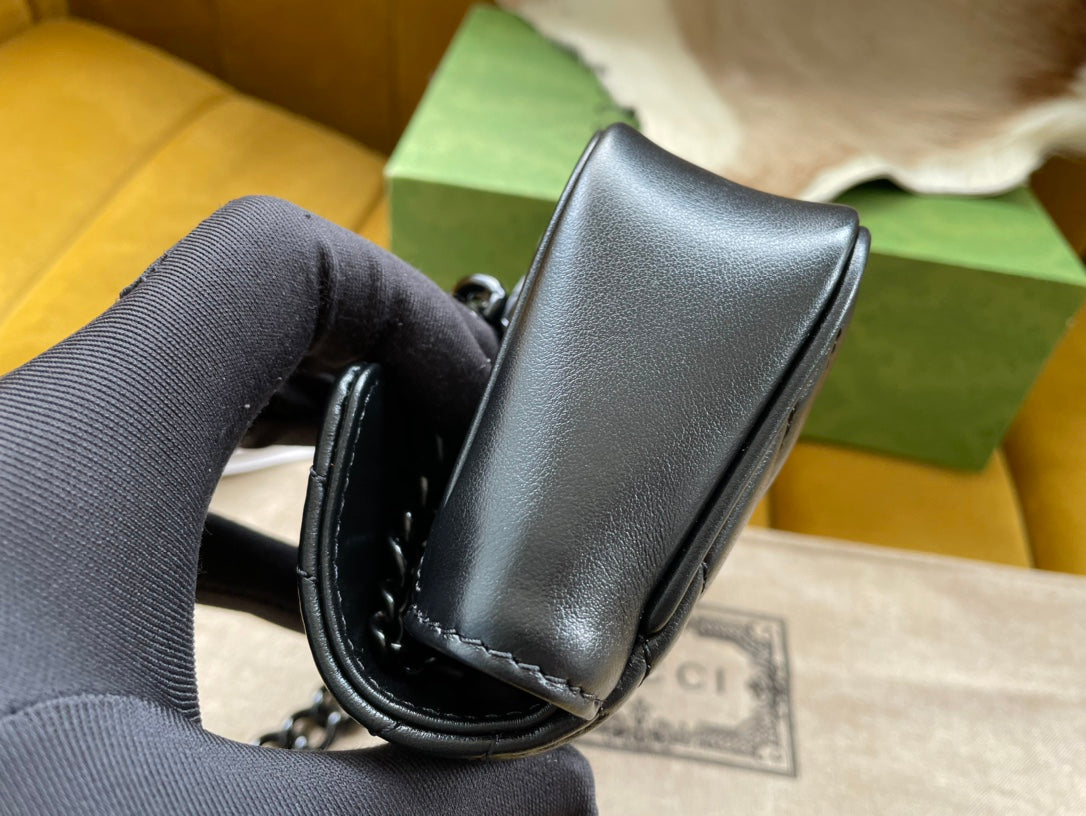 MARMONT MINI HANDBAG 16 IN BLACK CALFSKIN Amelia Amelia